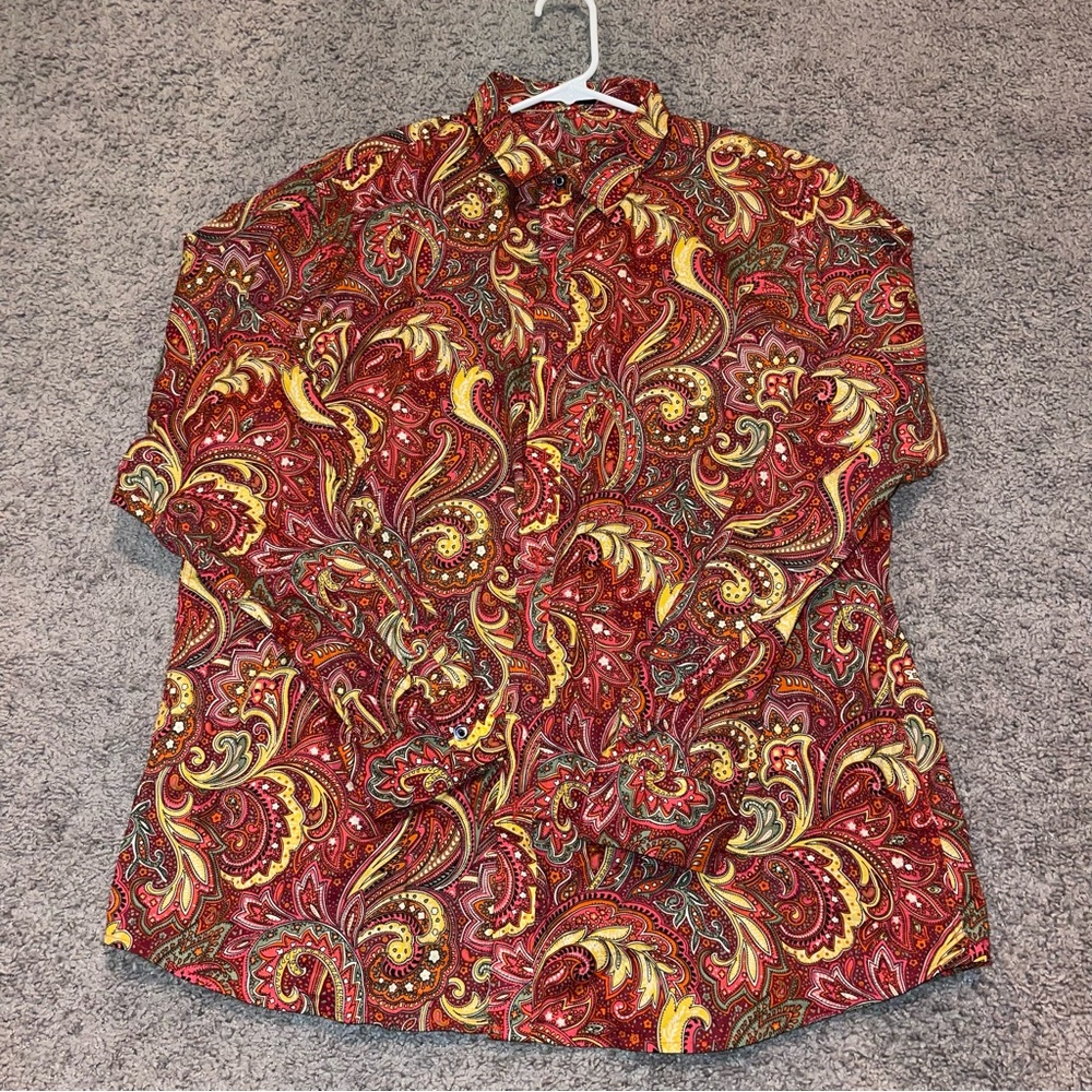 Paisley Button-Up Shirt